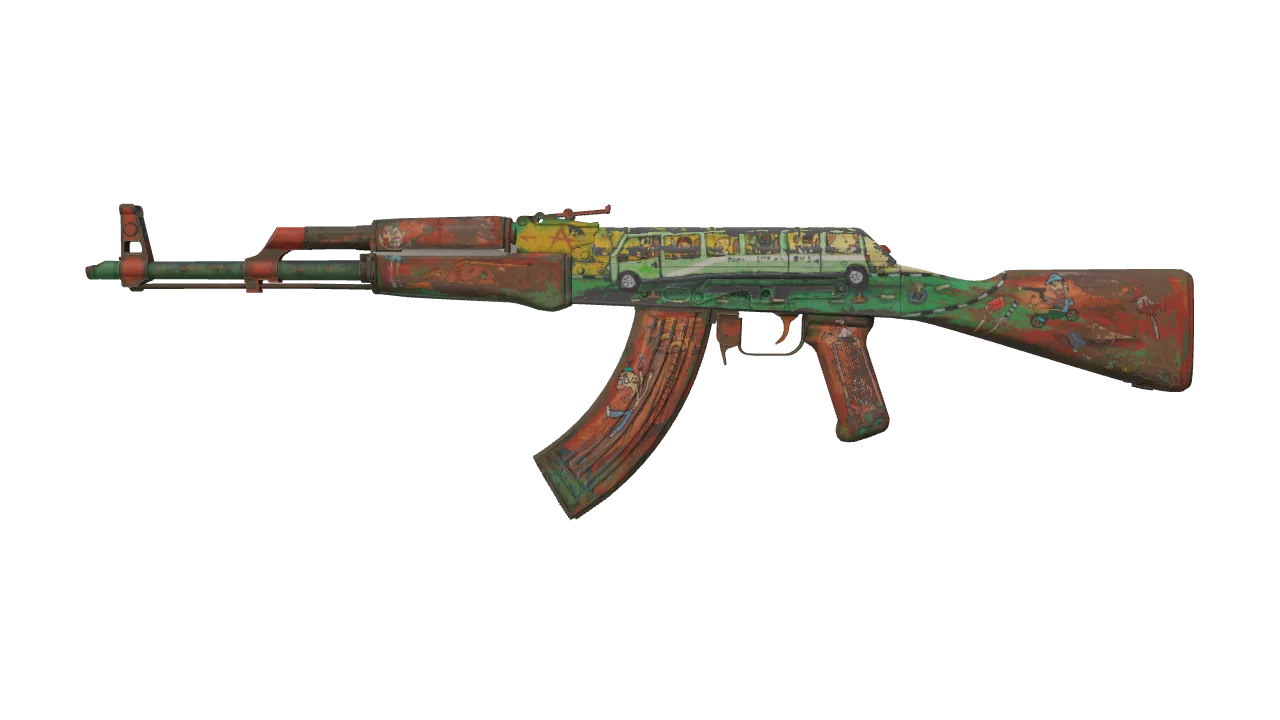 AK-47 | The Outsiders (Battle-Scarred) — Dust II light, front