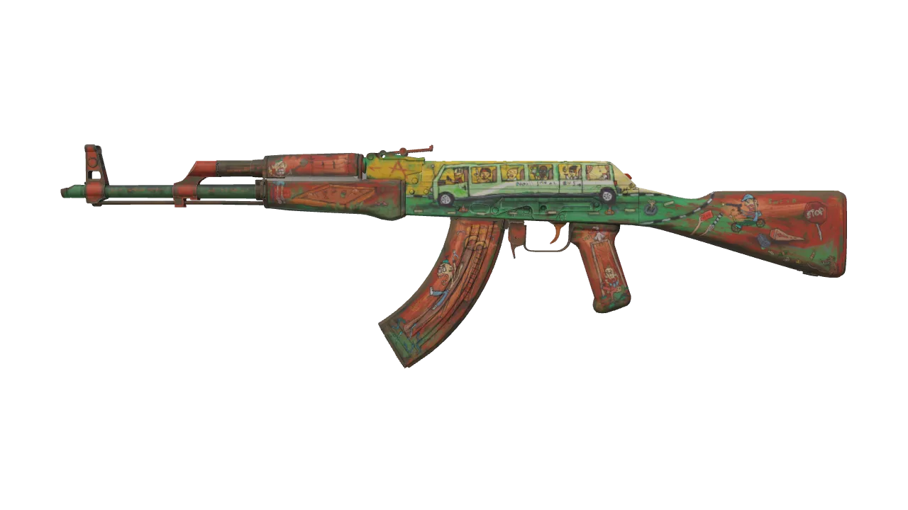 AK-47 | The Outsiders (Minimal Wear) — Dust II light, front