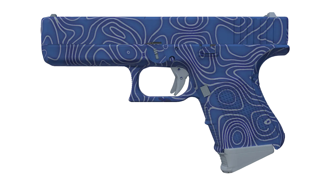 Glock-18 | Ocean Topo (Factory New) — Dust II light, front
