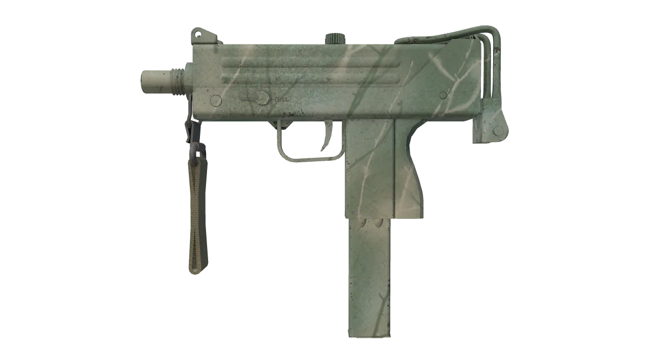 MAC-10 | Surfwood (Field-Tested) — Dust II light, front