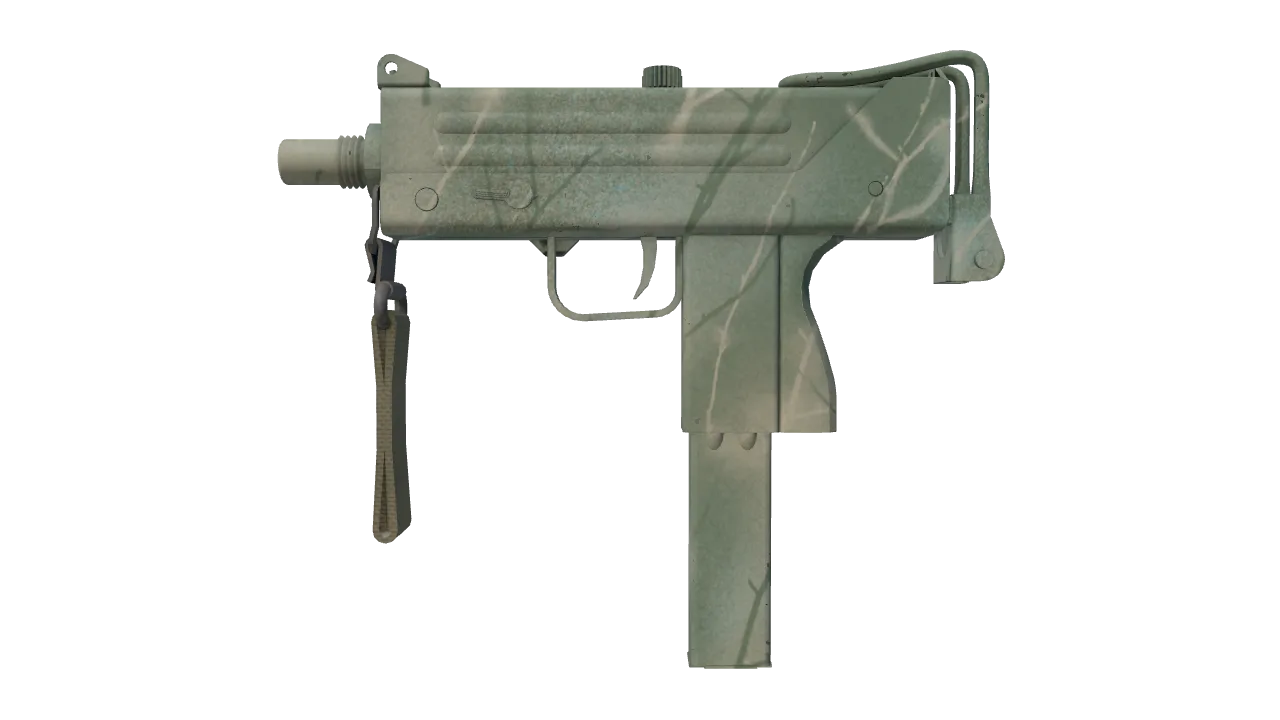 Souvenir MAC-10 | Surfwood (Minimal Wear) — Dust II light, front