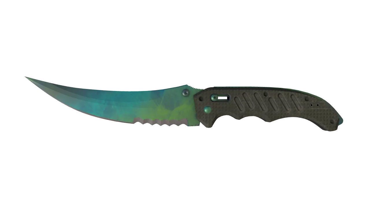 ★ Flip Knife | Gamma Doppler (Phase 4) (Factory New) — Dust II light, front
