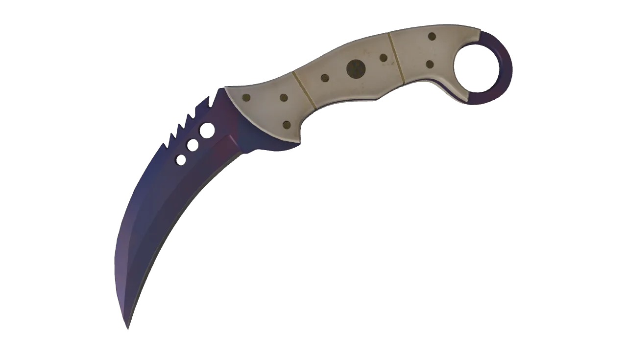 ★ Talon Knife | Doppler (Black Pearl) (Factory New) — Dust II light, front