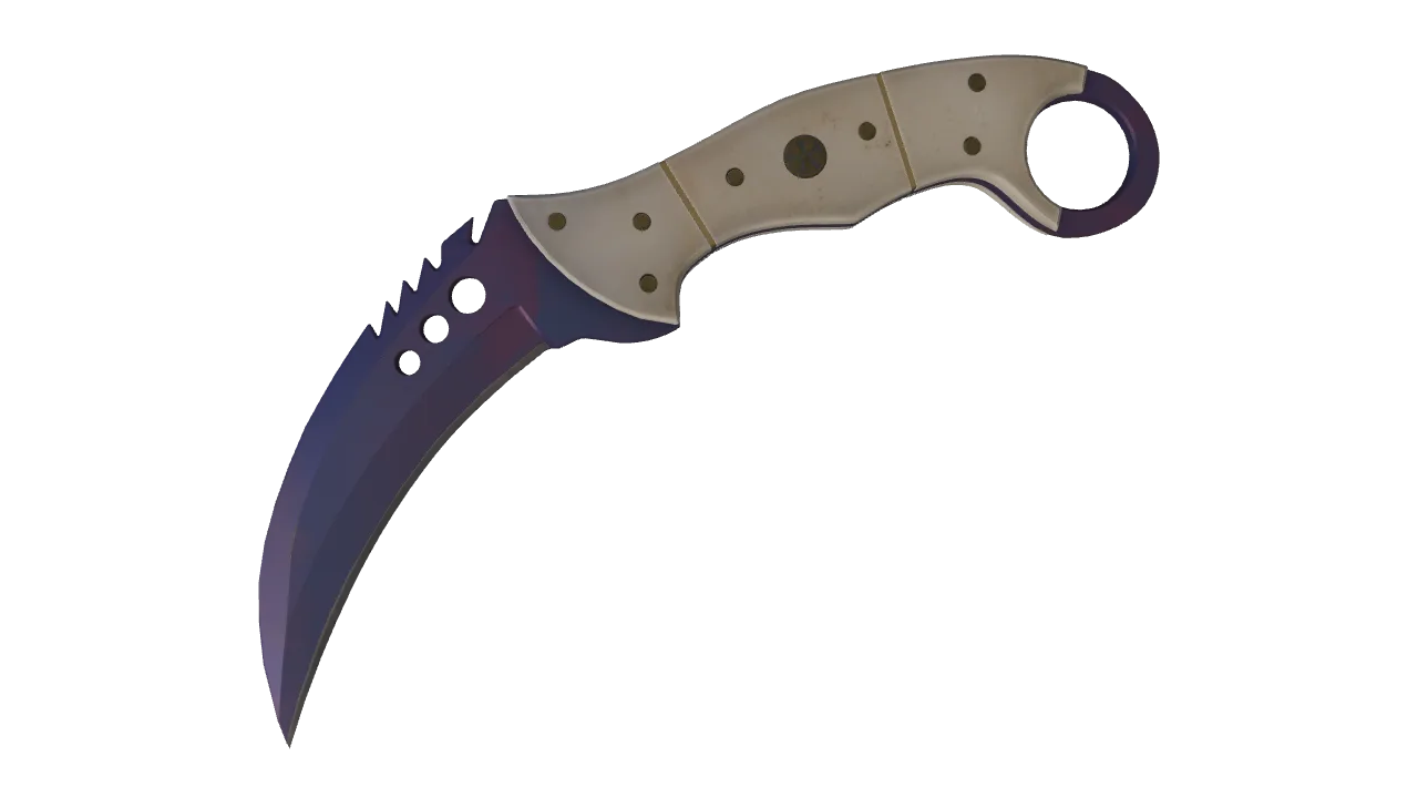★ Talon Knife | Doppler (Black Pearl) (Minimal Wear) — Dust II light, front