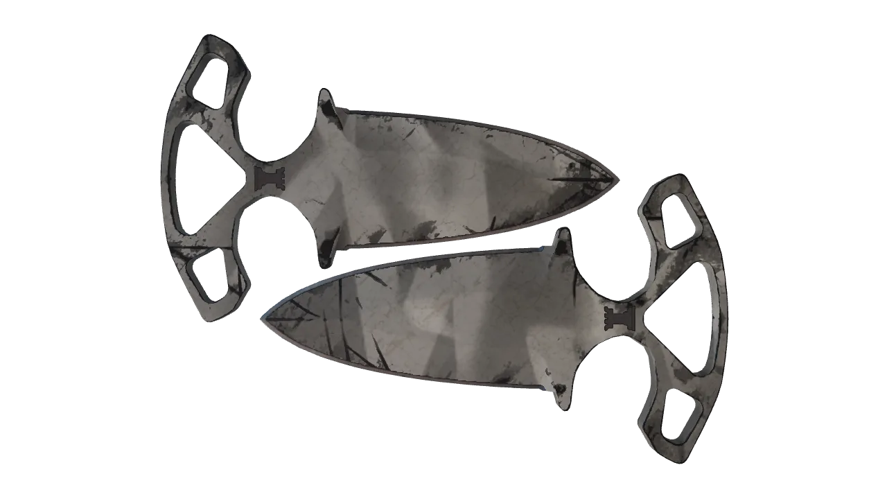 ★ Shadow Daggers | Urban Masked (Well-Worn) — Dust II light, front