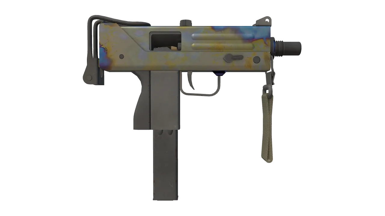 MAC-10 | Case Hardened seed #107, back
