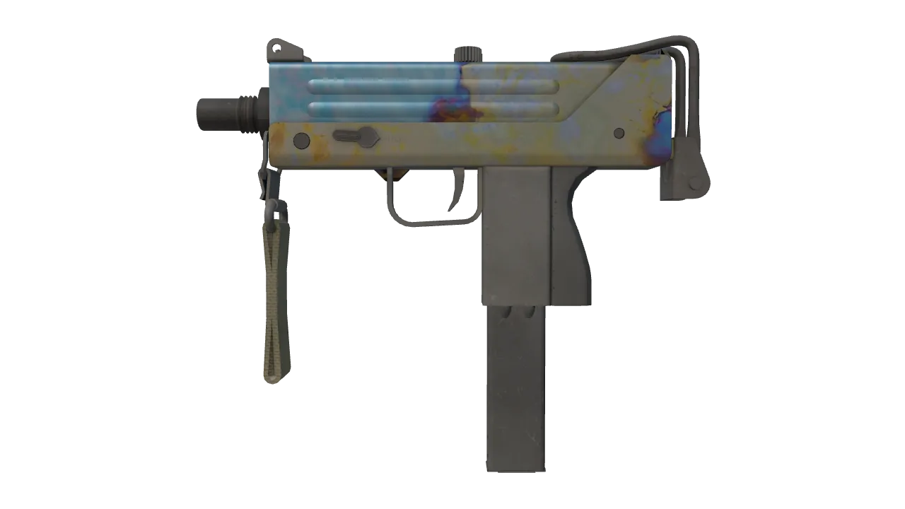 MAC-10 | Case Hardened seed #107, front