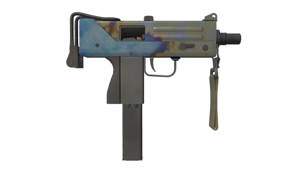 MAC-10 | Case Hardened seed #108, back