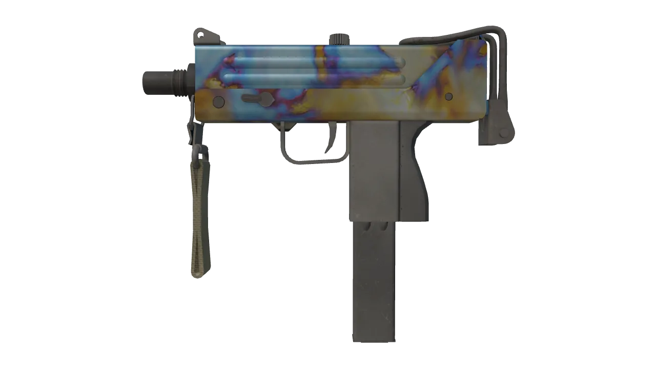 MAC-10 | Case Hardened seed #128, front