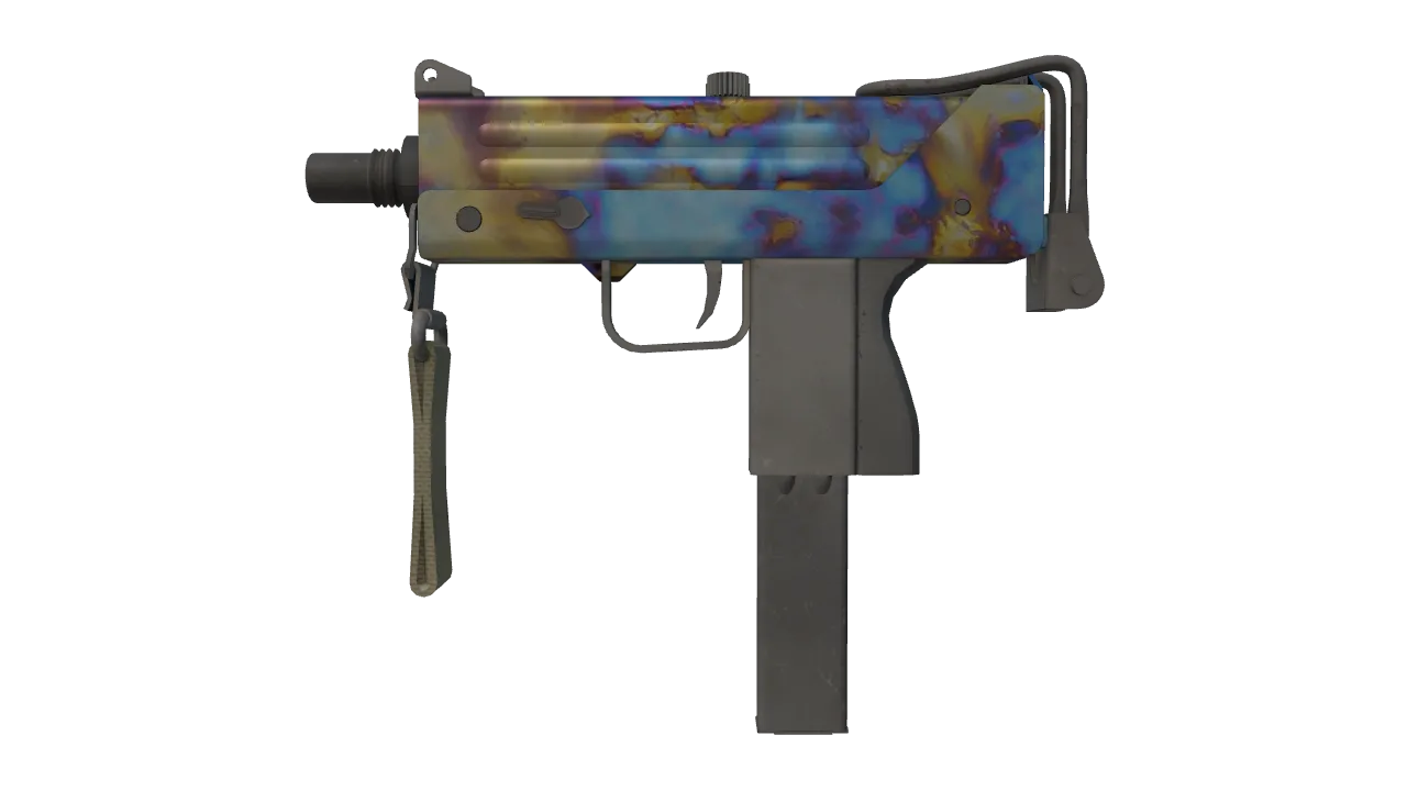 MAC-10 | Case Hardened seed #135, front