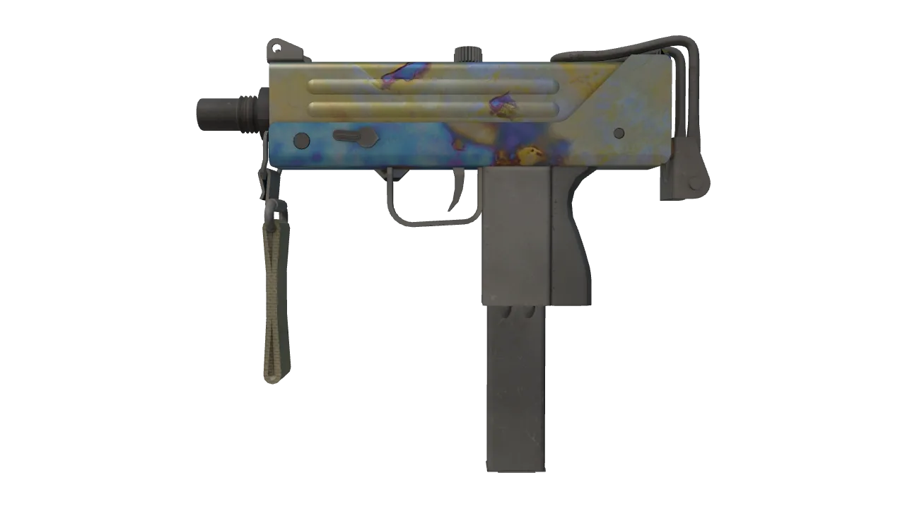 MAC-10 | Case Hardened seed #136, front