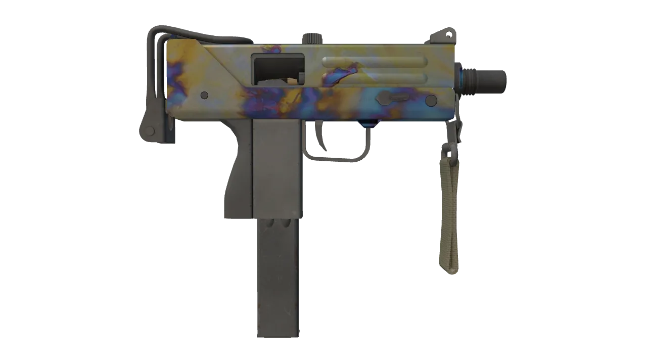 MAC-10 | Case Hardened seed #141, back