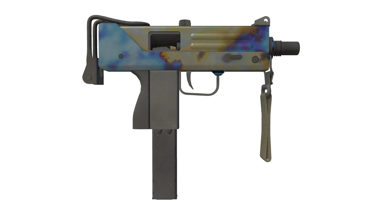 MAC-10 | Case Hardened seed #164, back