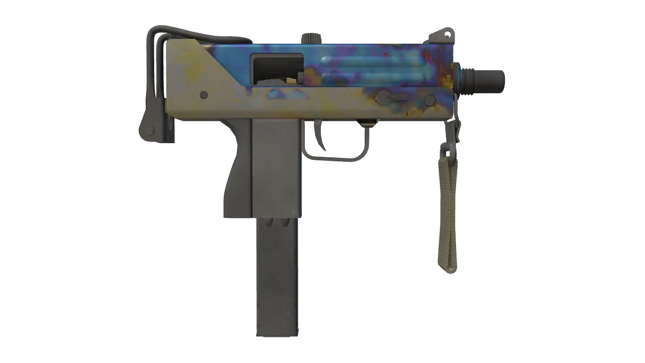 MAC-10 | Case Hardened seed #168, back