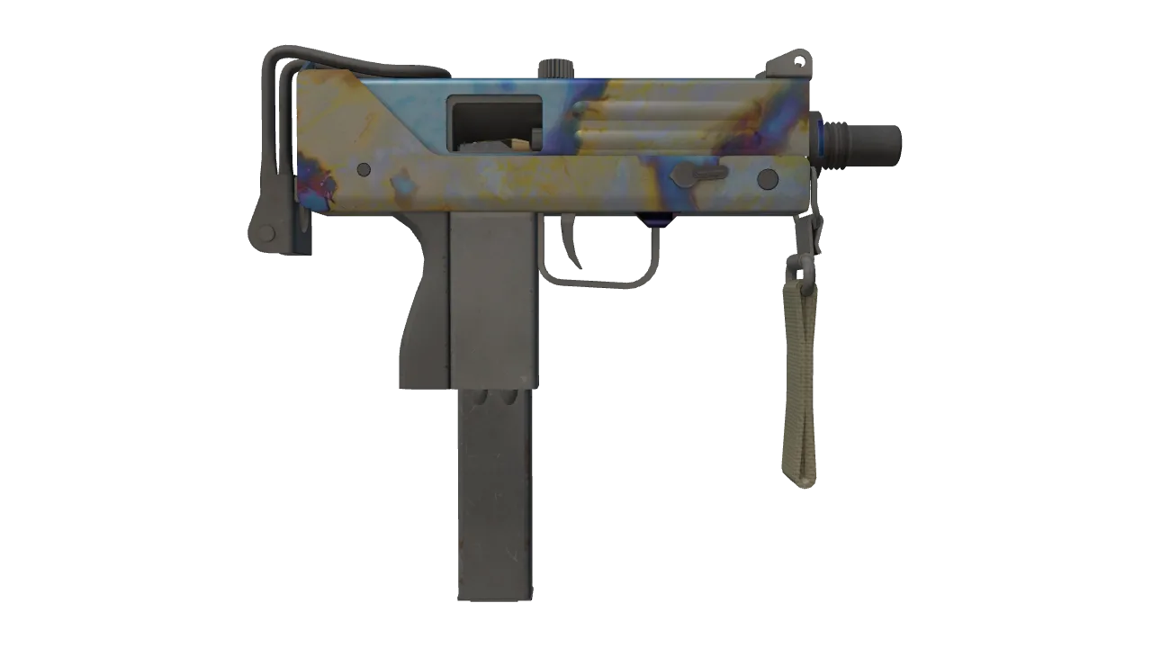 MAC-10 | Case Hardened seed #176, back