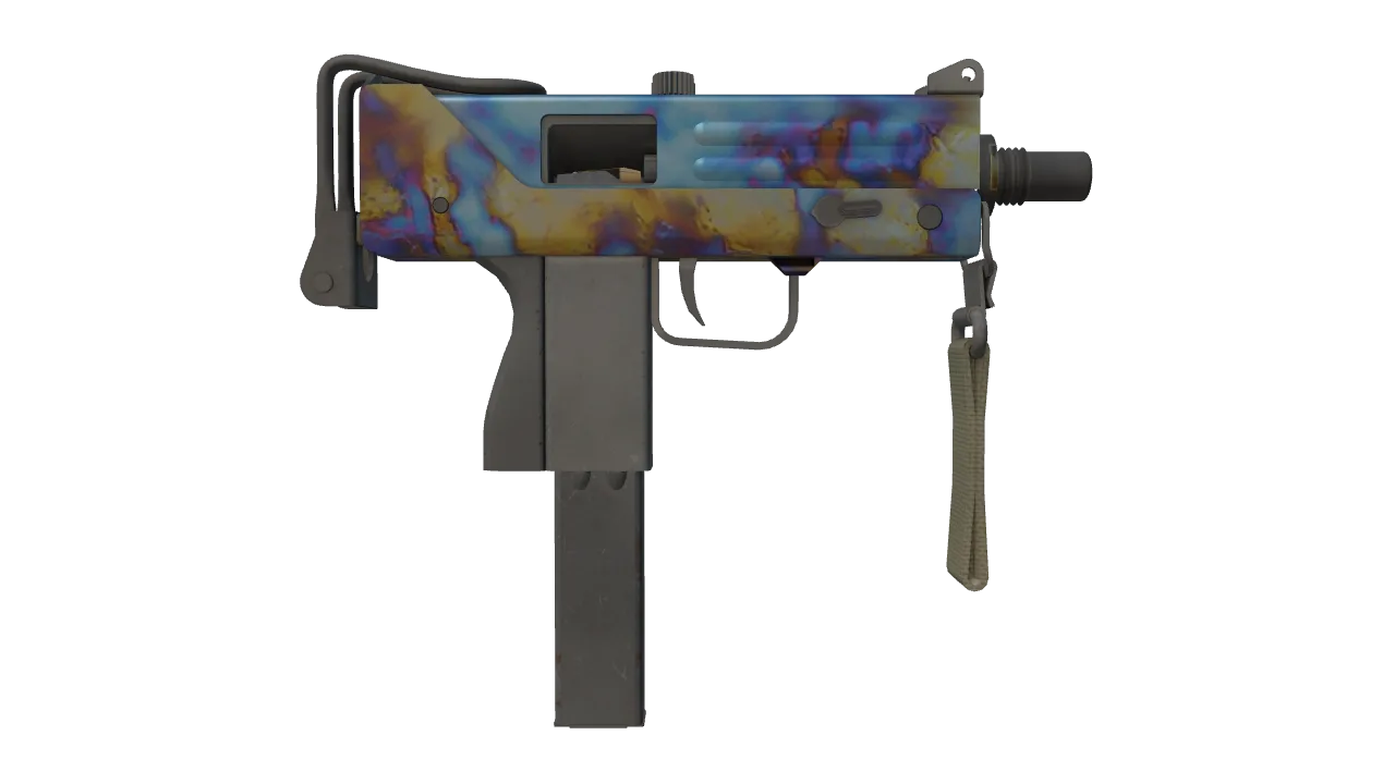 MAC-10 | Case Hardened seed #185, back