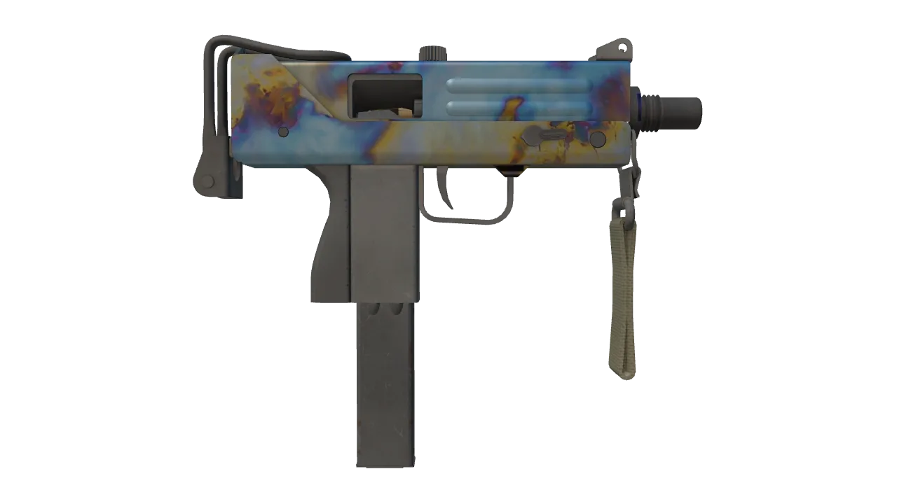 MAC-10 | Case Hardened seed #195, back