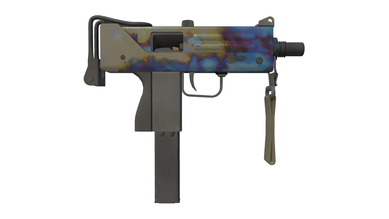 MAC-10 | Case Hardened seed #198, back