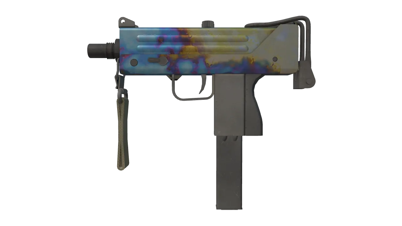 MAC-10 | Case Hardened seed #198, front