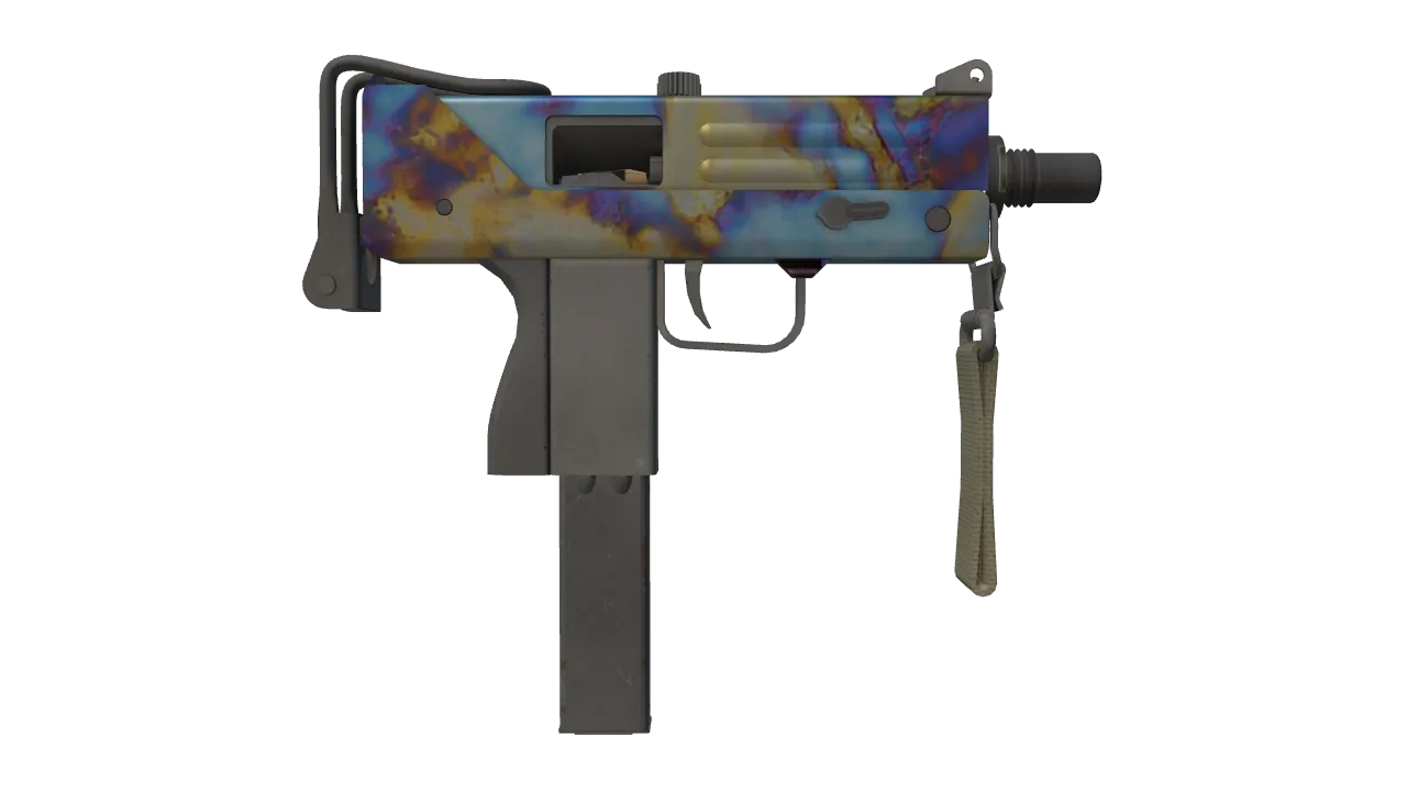 MAC-10 | Case Hardened seed #203, back