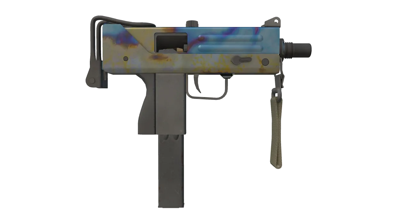 MAC-10 | Case Hardened seed #206, back