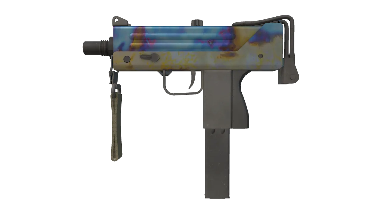 MAC-10 | Case Hardened seed #206, front