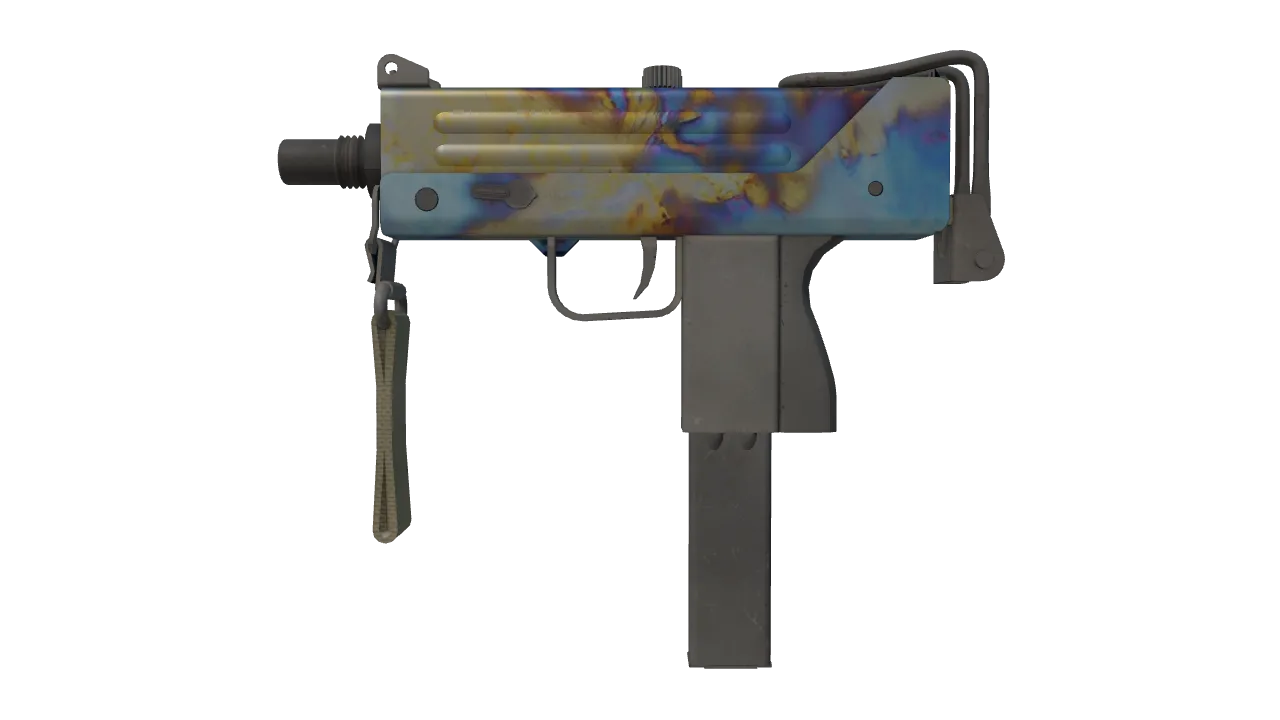MAC-10 | Case Hardened seed #256, front