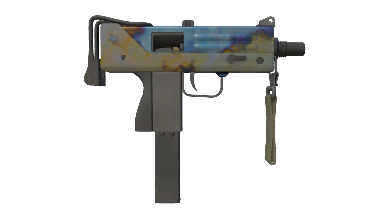 MAC-10 | Case Hardened seed #381, back