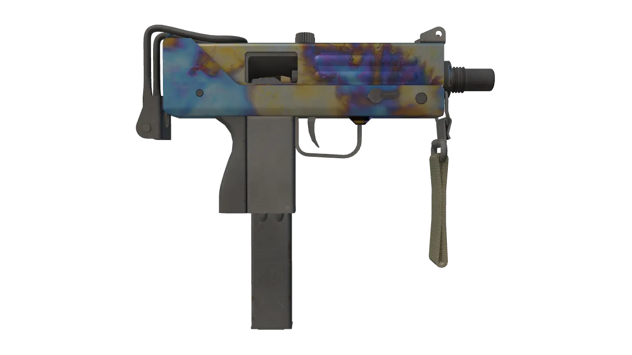 MAC-10 | Case Hardened seed #421, back