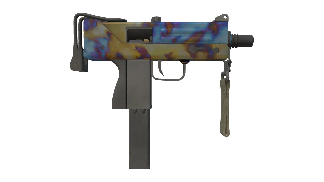 MAC-10 | Case Hardened seed #518, back