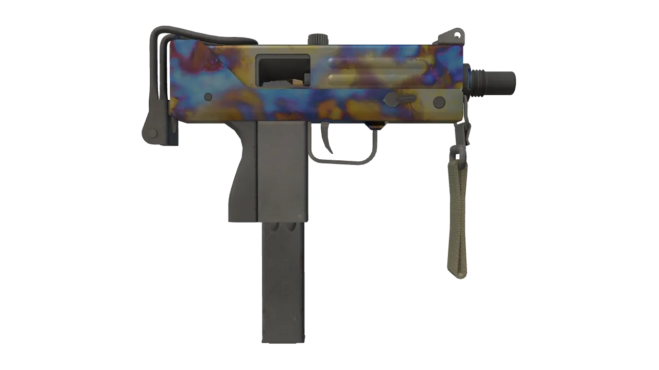 MAC-10 | Case Hardened seed #523, back