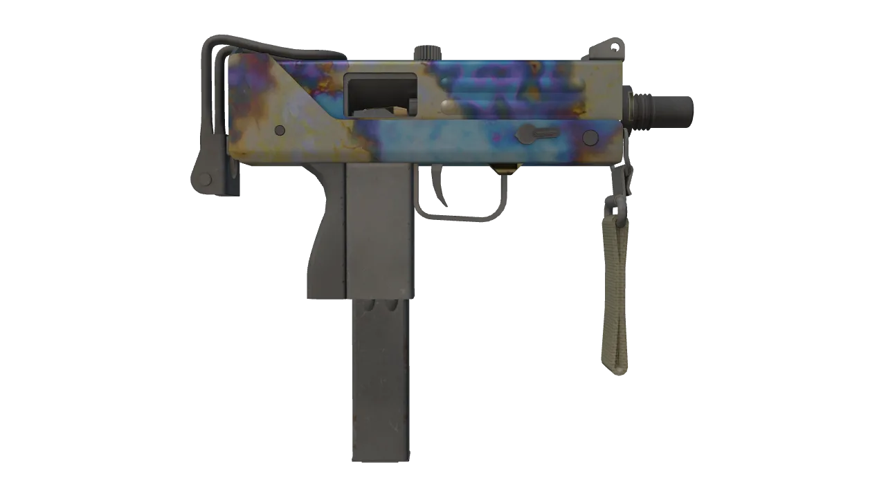 MAC-10 | Case Hardened seed #61, back