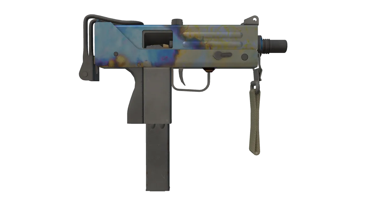 MAC-10 | Case Hardened seed #618, back