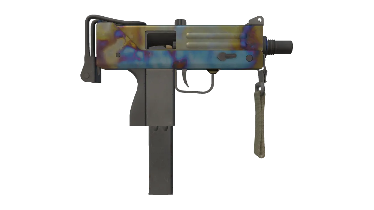 MAC-10 | Case Hardened seed #672, back