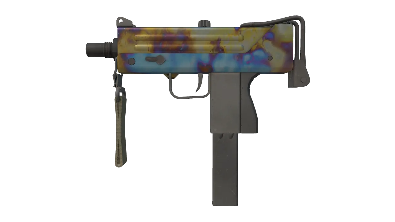 MAC-10 | Case Hardened seed #672, front