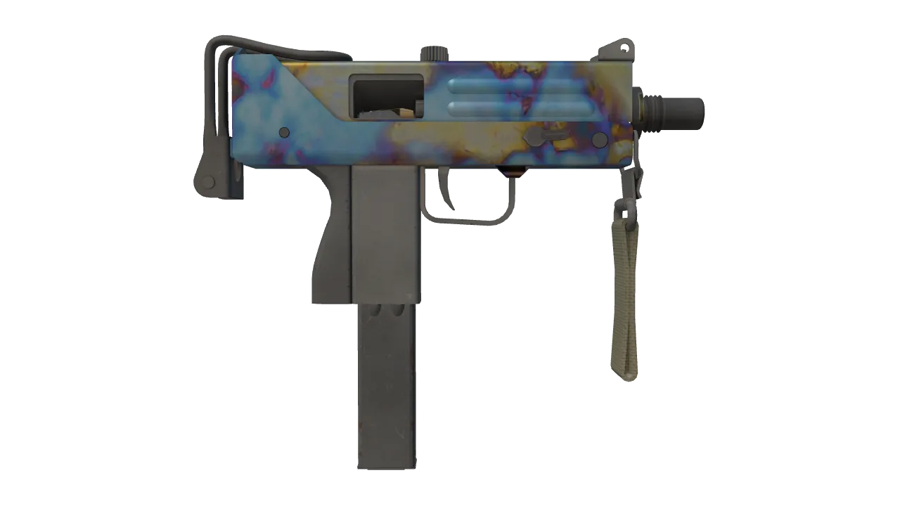 MAC-10 | Case Hardened seed #704, back