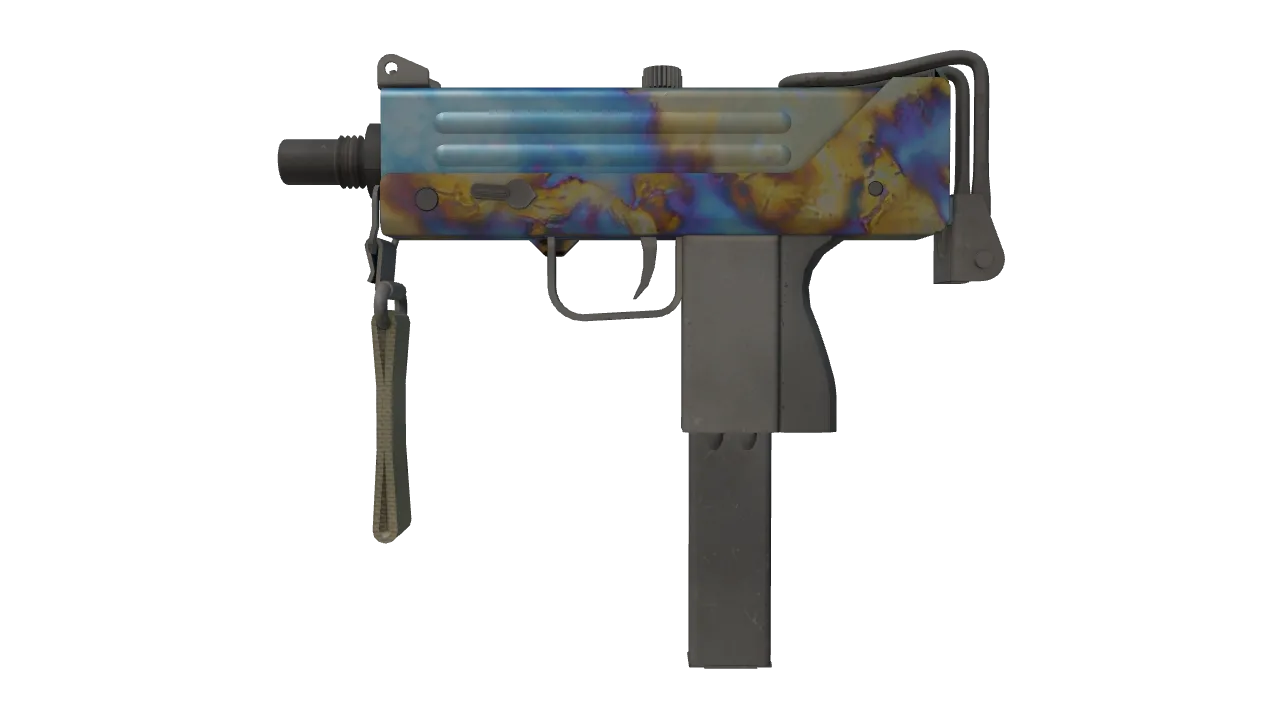 MAC-10 | Case Hardened seed #735, front