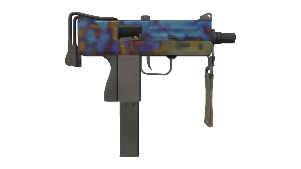 MAC-10 | Case Hardened seed #747, back