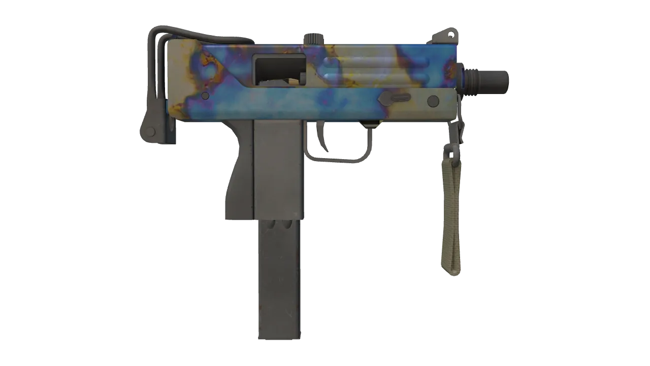 MAC-10 | Case Hardened seed #801, back