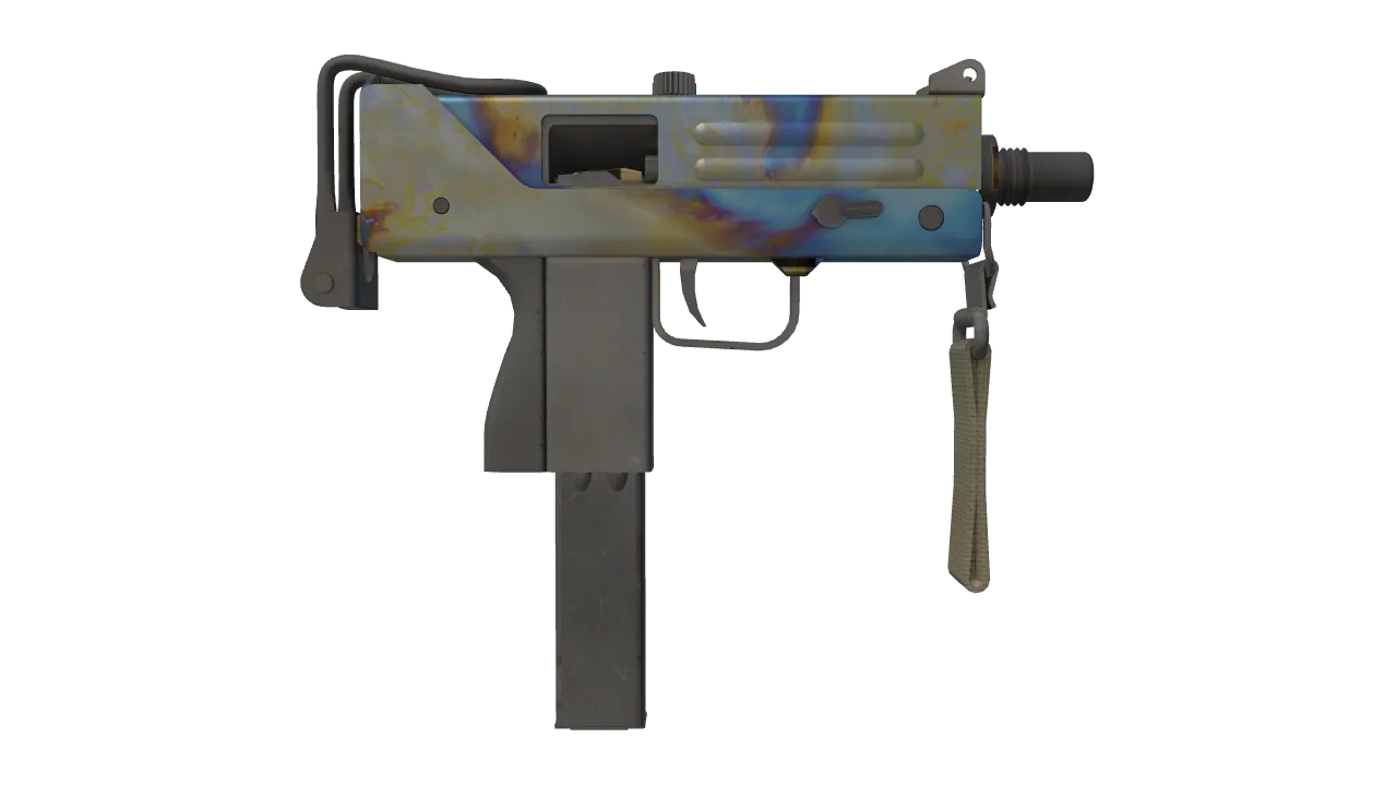 MAC-10 | Case Hardened seed #808, back