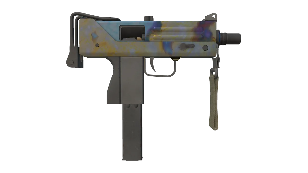 MAC-10 | Case Hardened seed #866, back