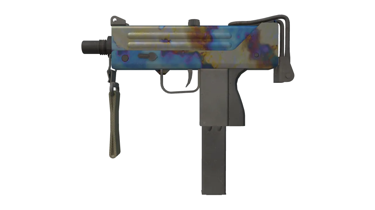 MAC-10 | Case Hardened seed #877, front