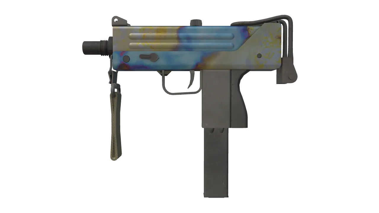 MAC-10 | Case Hardened seed #885, front