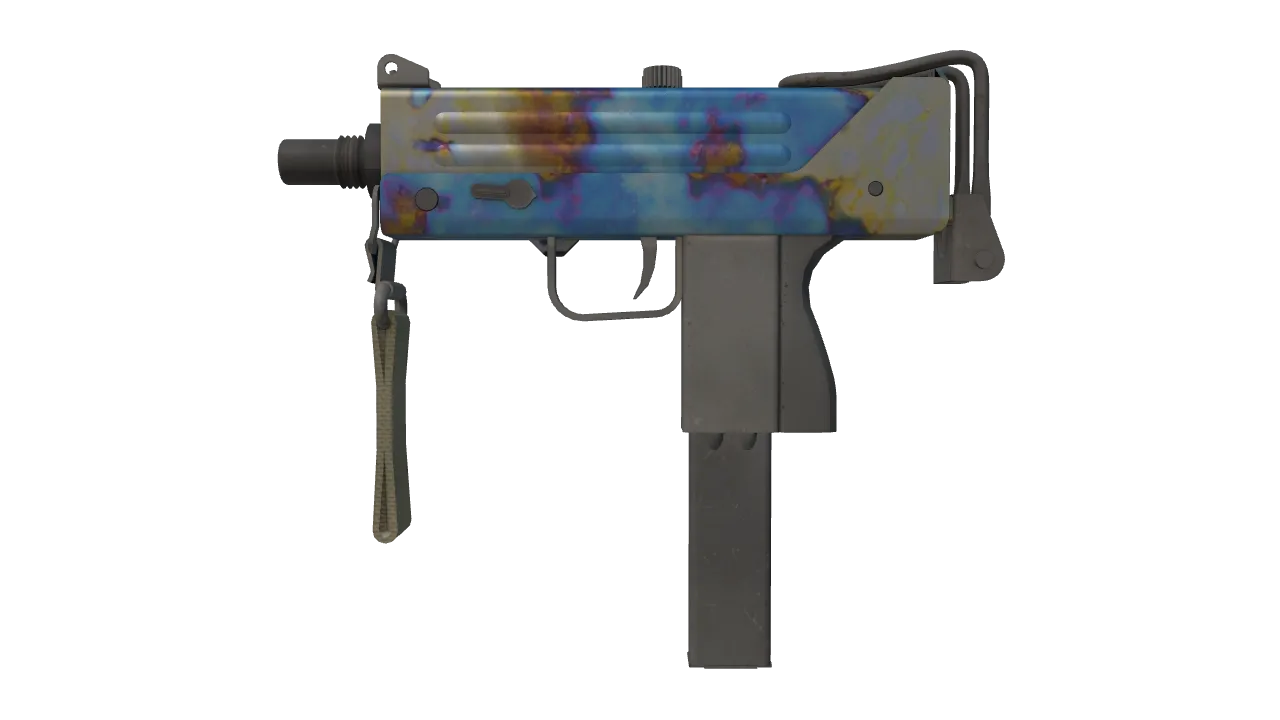 MAC-10 | Case Hardened seed #889, front