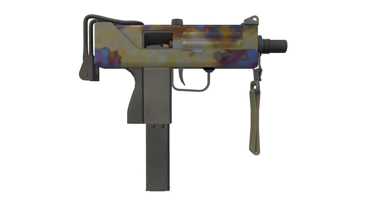 MAC-10 | Case Hardened seed #968, back