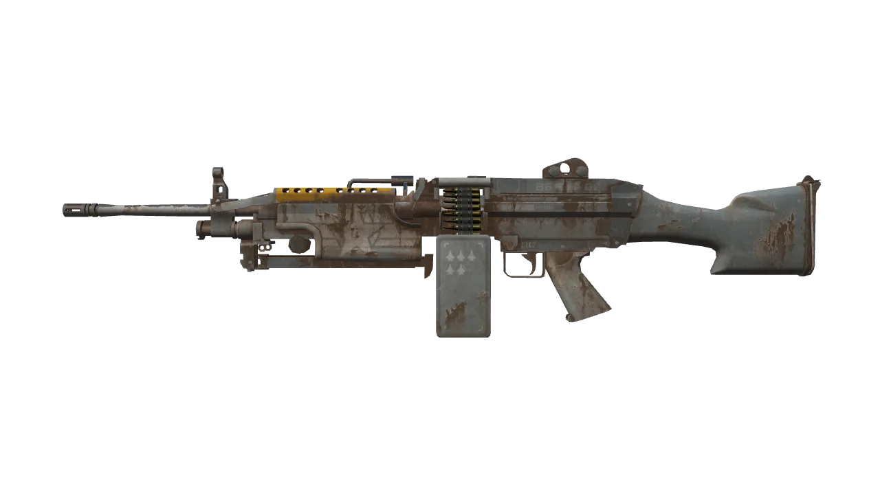 StatTrak™ M249 | Warbird (Battle-Scarred) — Dust II light, front