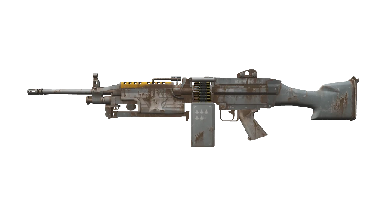 StatTrak™ M249 | Warbird (Minimal Wear) — Dust II light, front