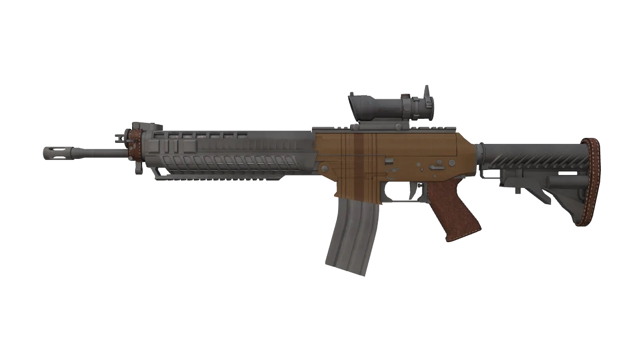 SG 553 | Traveler (Factory New) — Dust II light, front