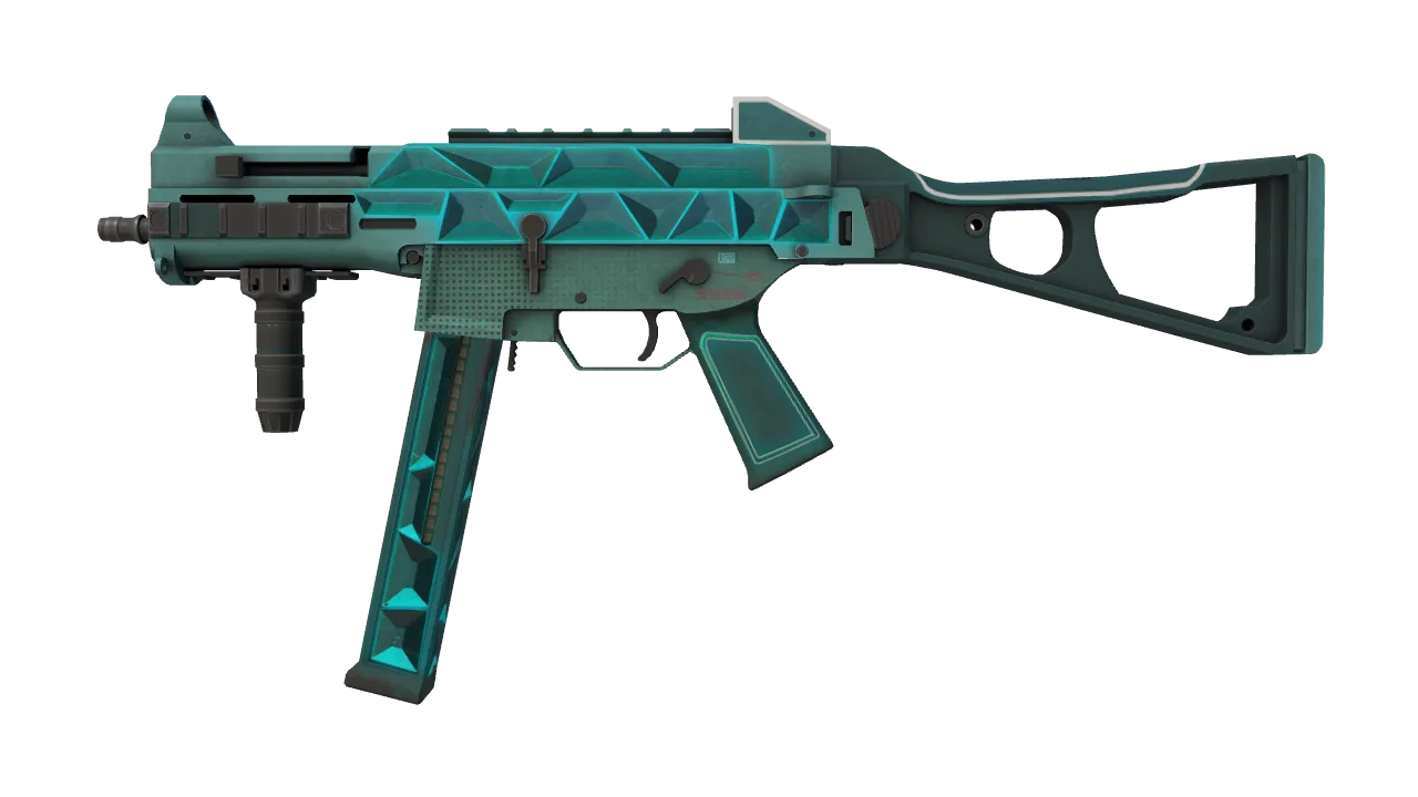 Souvenir UMP-45 | Scaffold (Field-Tested) — Dust II light, front