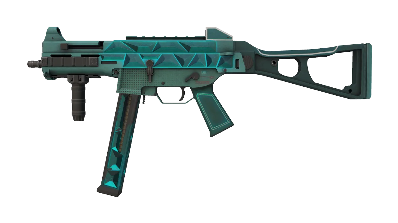 Souvenir UMP-45 | Scaffold (Well-Worn) — Dust II light, front